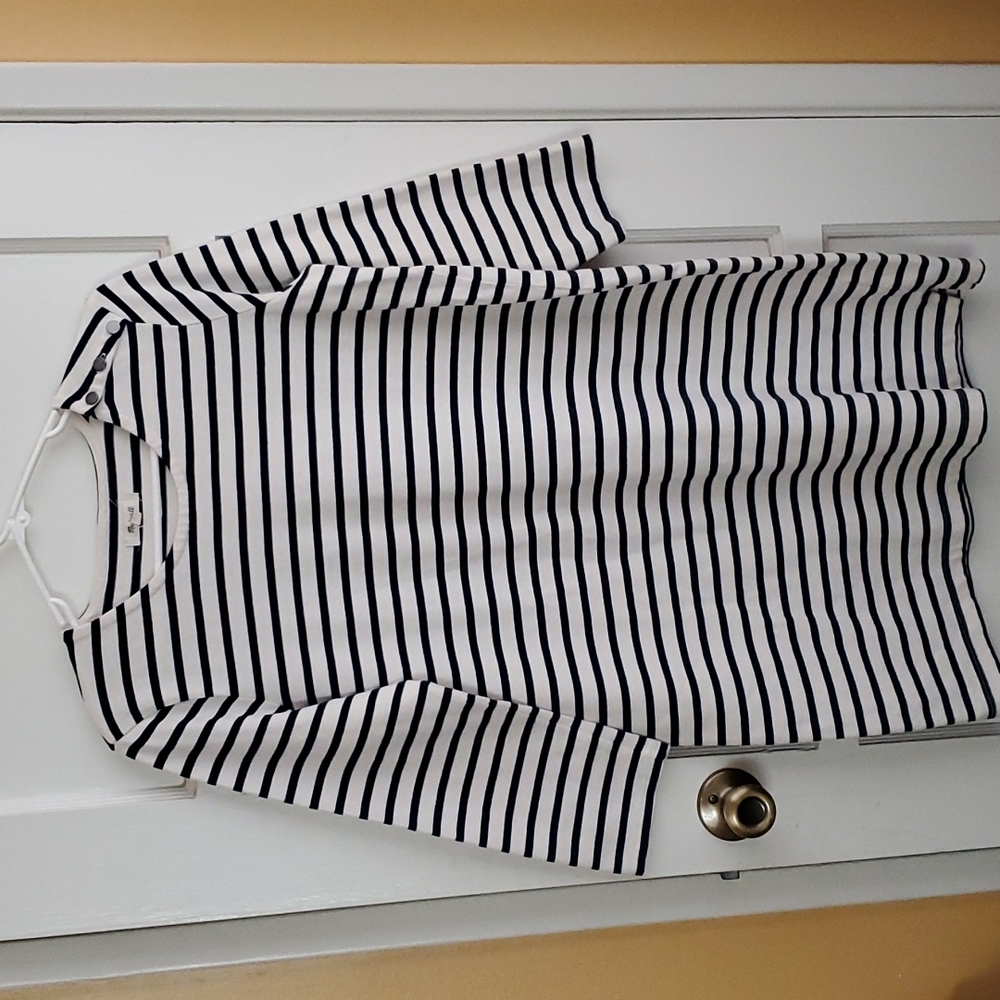 Madewell Stripe  blue& white dress.